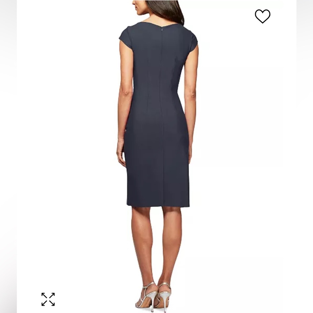 Alex Evenings Petite Beaded Ruched Sheath Dress - Picture 7 of 9